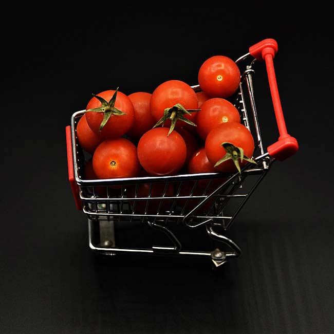 Italian food shopping cart