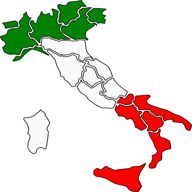 Italian regions map